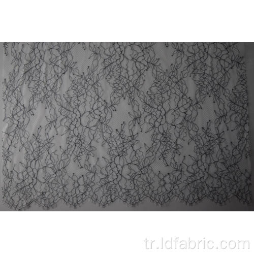 Naylon Polyester İplik boyalı Panel Dantel Kumaş
